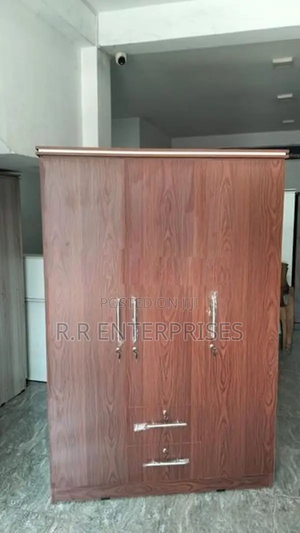 New 3D Brown Melamine Wardrobes