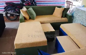 New Modern Colour Fabric Sofa Set with Stool