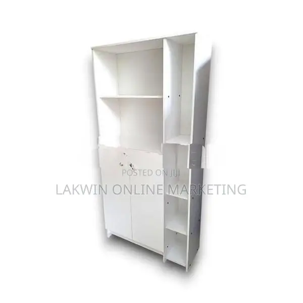 White Book Rack Double Door