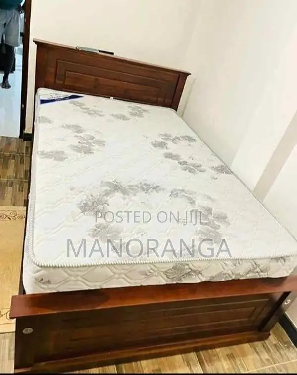 6×5 තේක්ක ඇද සමග Aprico Spring Mattress