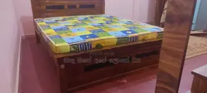 New Teak Box Bed 6*5 Hybrid Mattress