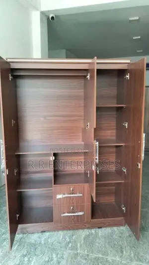 New 3D Brown Melamine Wardrobes