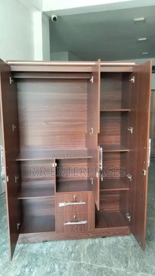 New 3D Brown Melamine Wardrobes
