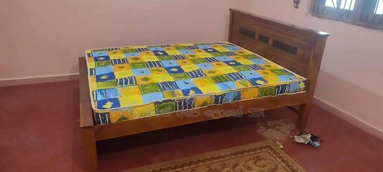 New Teak Box Bed 6*5 Hybrid Mattress