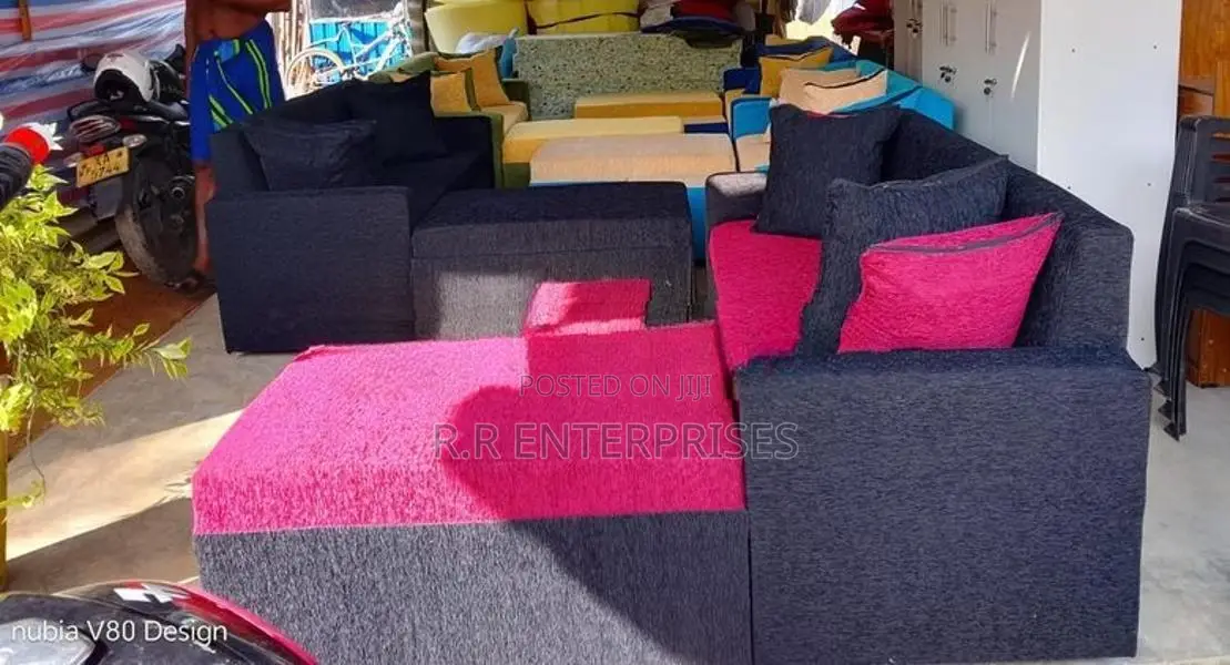 New Fabric Sofa Set with Stool
