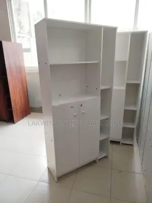 White Book Rack Double Door