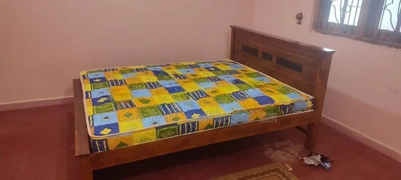 New Teak Box Bed 6*5 Hybrid Mattress