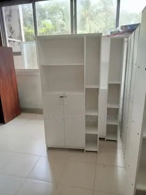 White Book Rack Double Door