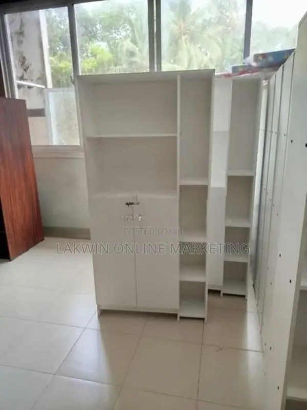 White Book Rack Double Door