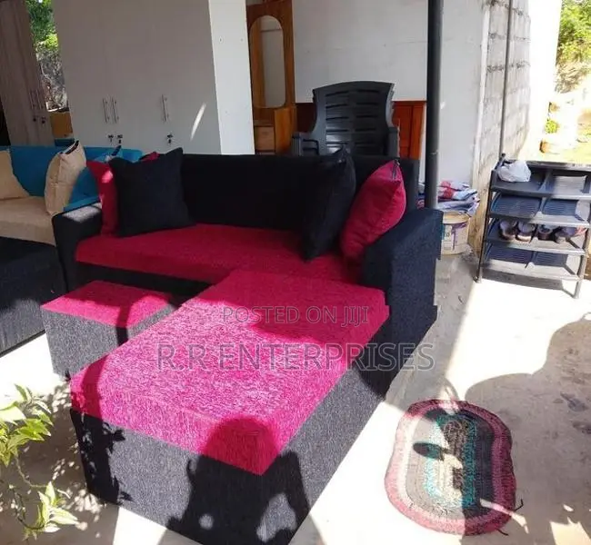 New Fabric Sofa Set with Stool