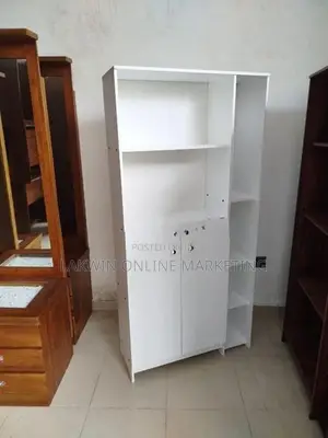 White Book Rack Double Door