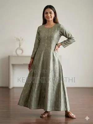 frock model long flat gown