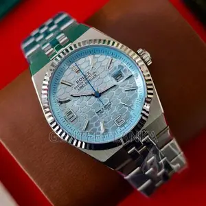 Rolex Land Dweller 40MM Ice Blue Honeycomb Dial Watch
