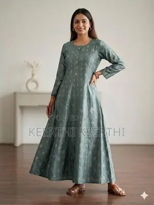 frock model long flat gown