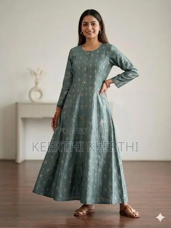 frock model long flat gown