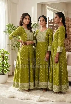 frock model long flat gown