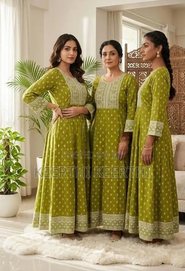 frock model long flat gown