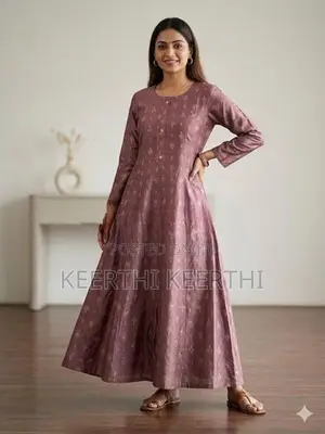 frock model long flat gown