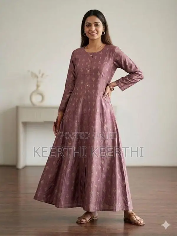 frock model long flat gown