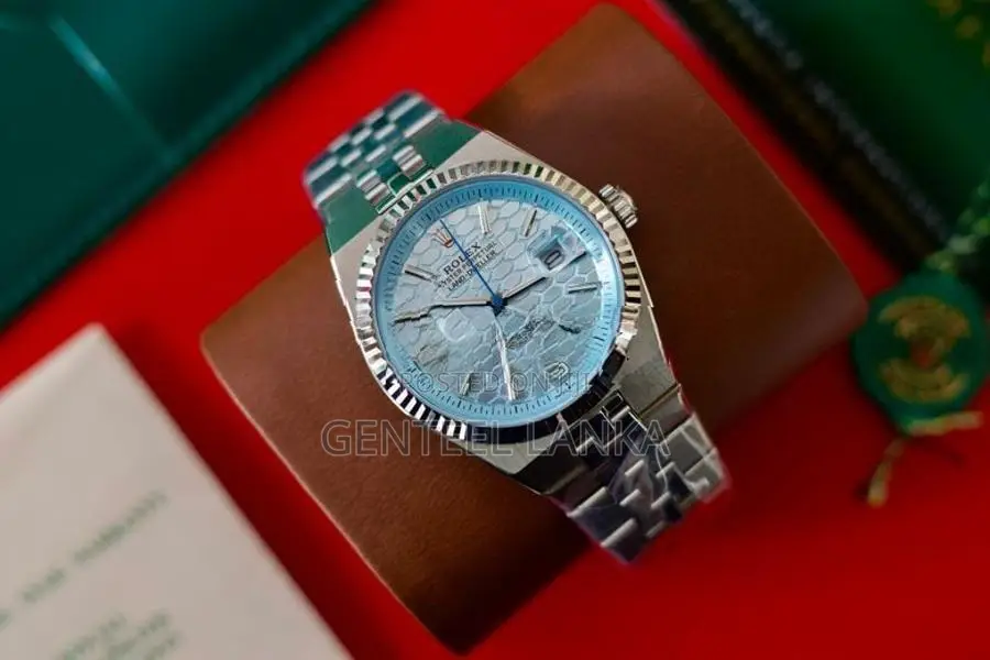 Rolex Land Dweller 40MM Ice Blue Honeycomb Dial Watch
