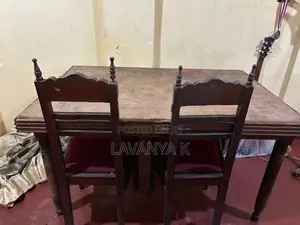 Solid Teak Dining Table with 6 Chairs