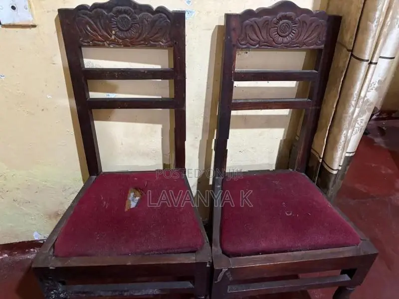 Solid Teak Dining Table with 6 Chairs