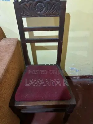 Solid Teak Dining Table with 6 Chairs
