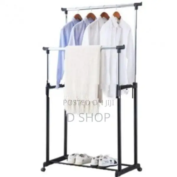 Double Pole Telescopic Adjustable - Cloth Racks