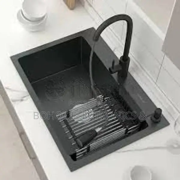 Euro Kitchen Sink Stainless Steel 50*45 (Black)