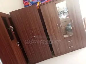 3 Door Melamine Dising Wardrobe with Glass