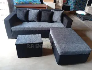 New Modern Fabric Sofa Set with Stool
