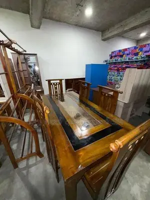 Teak Dining Table with Chair 6