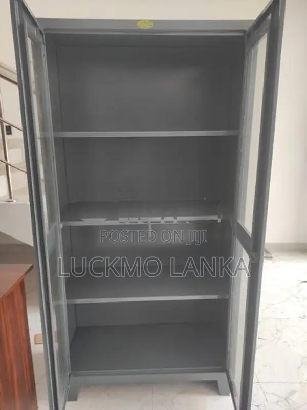 New 6x3 Size Glass Steel Office Cupboard (I8)