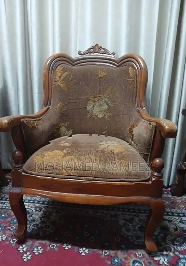 Elegant Carved Wooden Sofa Set