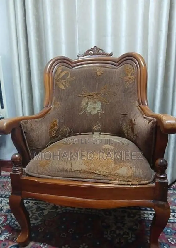 Elegant Carved Wooden Sofa Set
