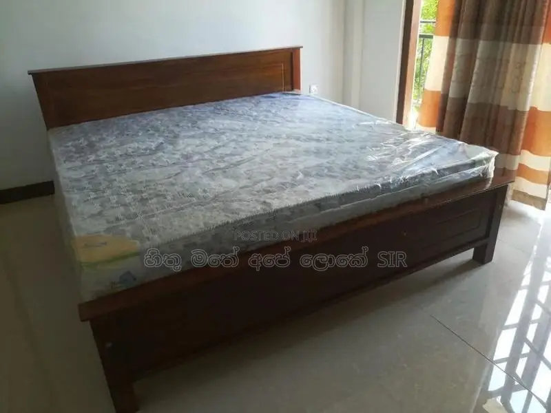 New Teak Box Bed 6*6 with Spring Mattress