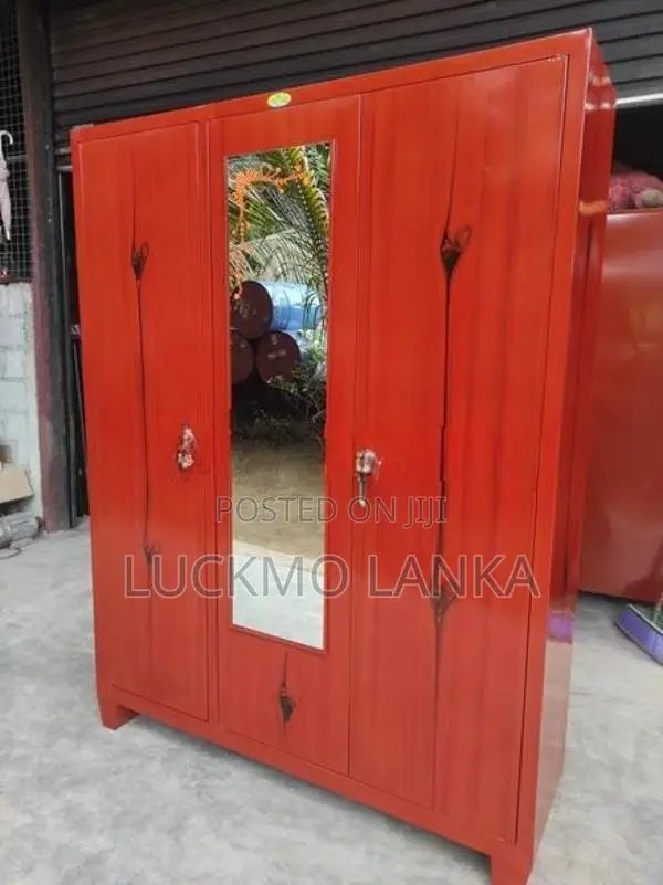New 3 Door Steel Cupboard With Mirror (J3)
