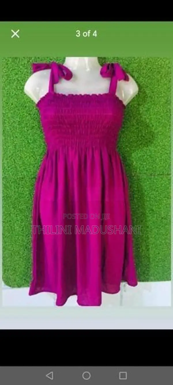 Smocked Tie Strap Dress