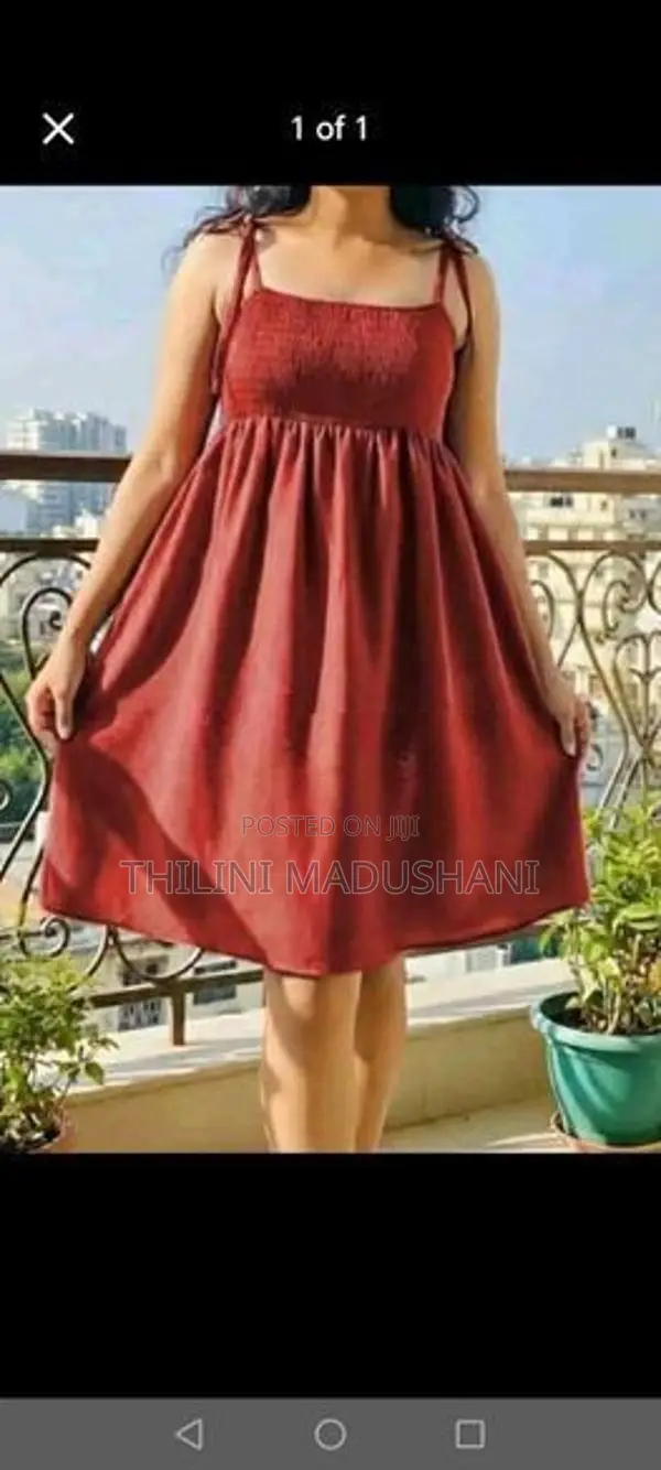 Smocked Tie Strap Dress