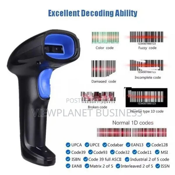 1D Wireless Barcode Scanner Portable Hanheld Reader Yhd-1100LW