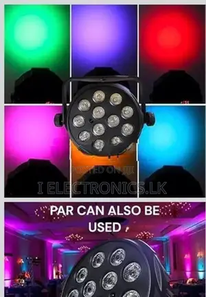 LED Par Stage Light, 6 RGB LEDs, DJ Party Lighting with Easy Setup Mou
