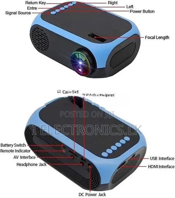 T500 LCD 1080P Mini Projector Home Theater Movie