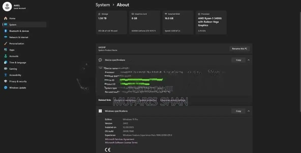 Ryzen 5 3400G PC