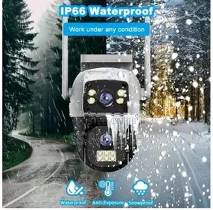 8MP 4G SIM Dual Lens Outdoor 360° Human Detect CCTV Security PTZ Camer