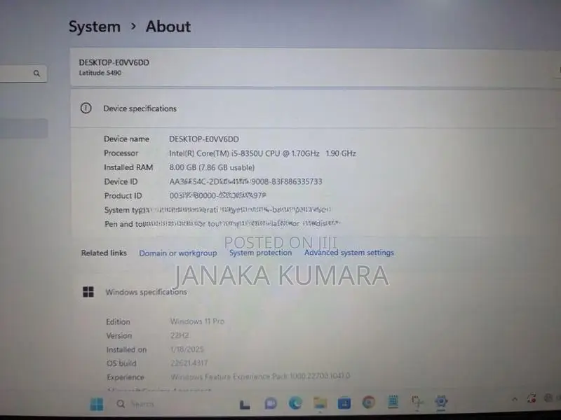 Dell Latitude 5490 | Core i5 8th GEN 8GB RAM 256GB M.2 SSD