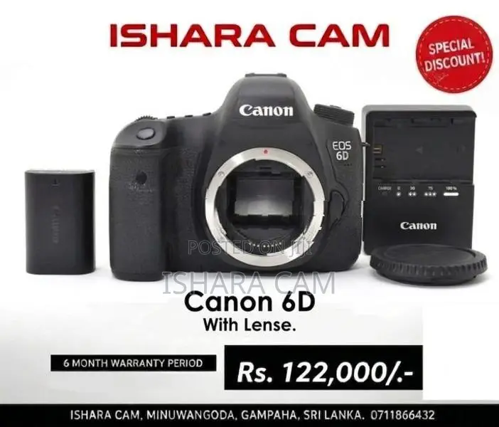 canon 6D DSLR body with lens