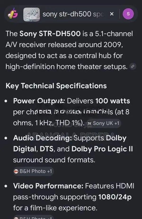 Sony Amplifier