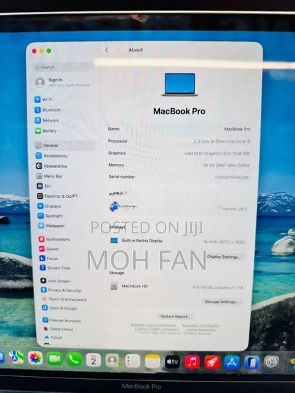 Apple MacBook Pro Core i9 1024GB 16GB