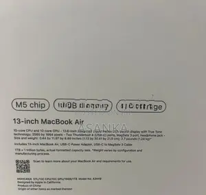 Apple Macbook Air 13' M5 2026 - 1TB / 16GB Ram