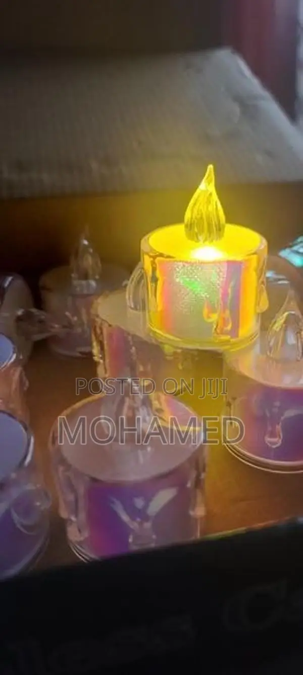 12 PCS Flameless and Smokeless Decorative Candles Acrylic Led Tea Ligh